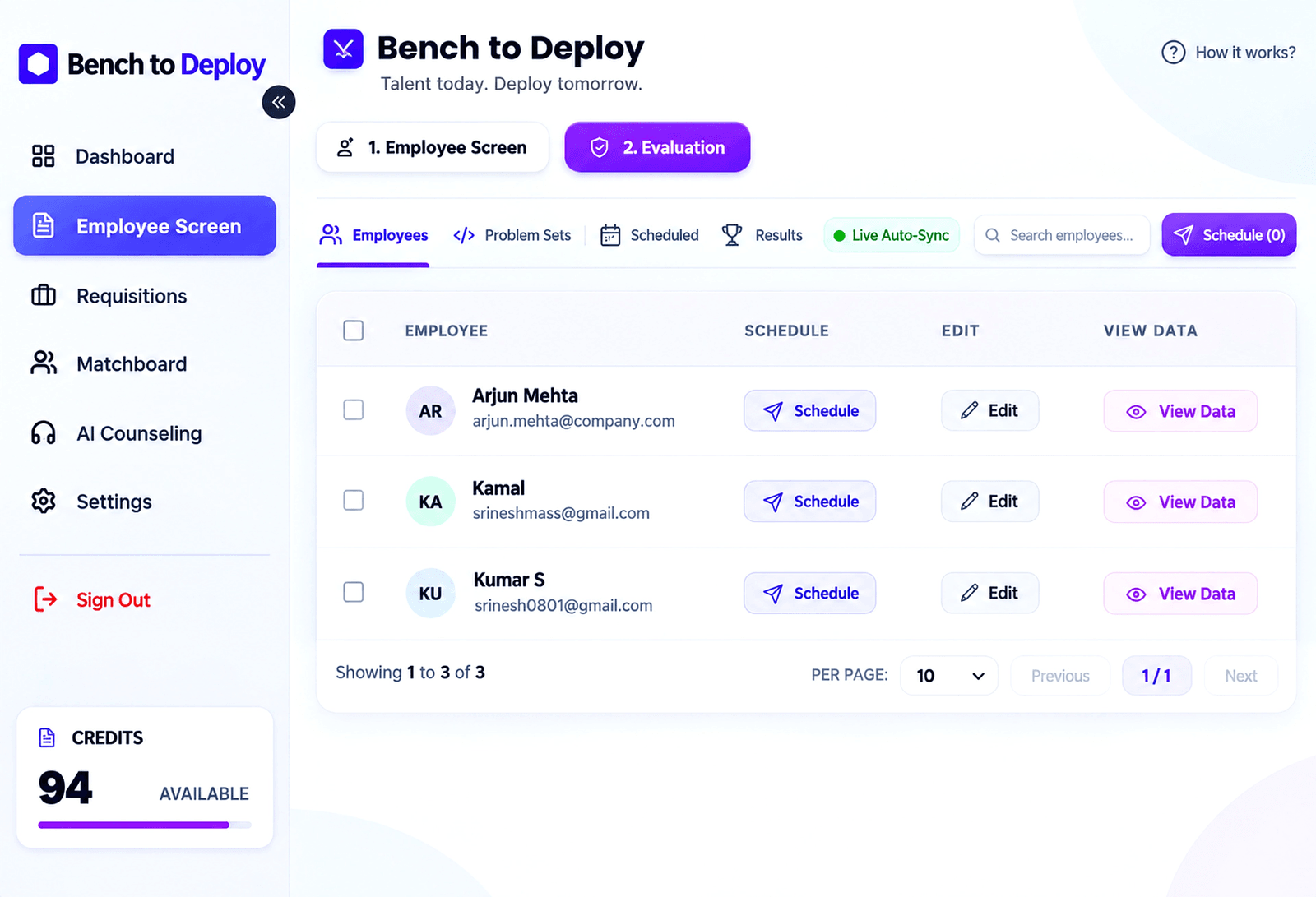 Bench to Deploy Interface 2